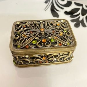 Vintage Brilliant Butterfly trinket box